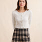 First Toast Ribbed Button Top- Ivory