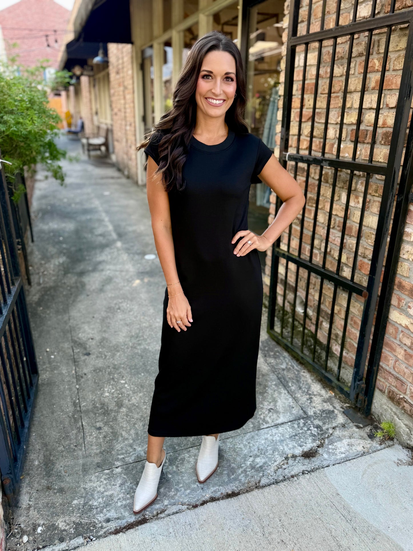 Katina Cap Sleeve Maxi- Black