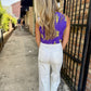 Tiger Back Zipper Cropped Tank
