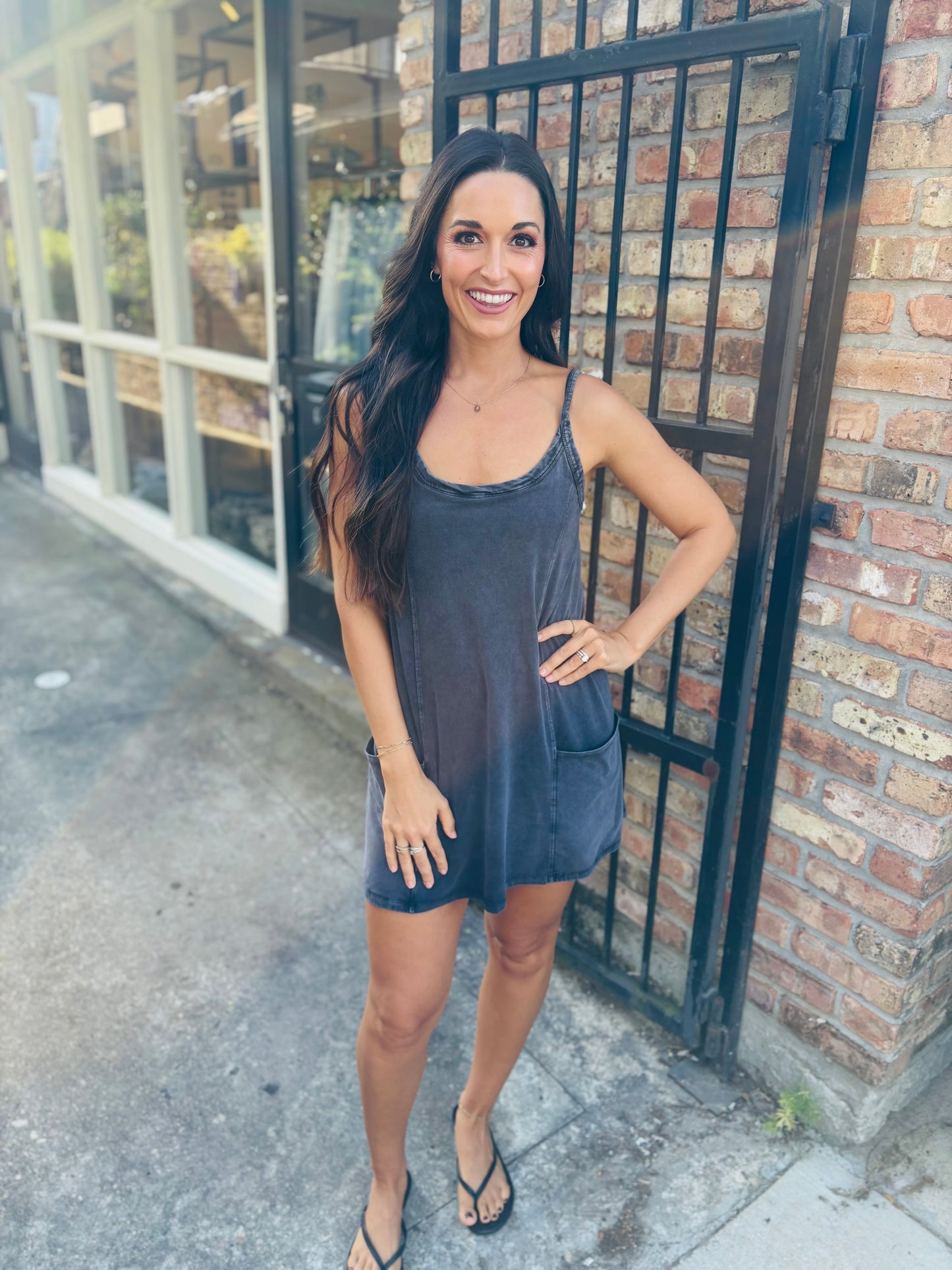 Z Supply Jet Set Dress- Black Sand