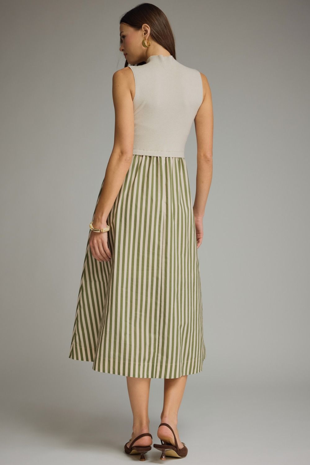 Ainsley Maxi Mock Neck Dress- Ecru