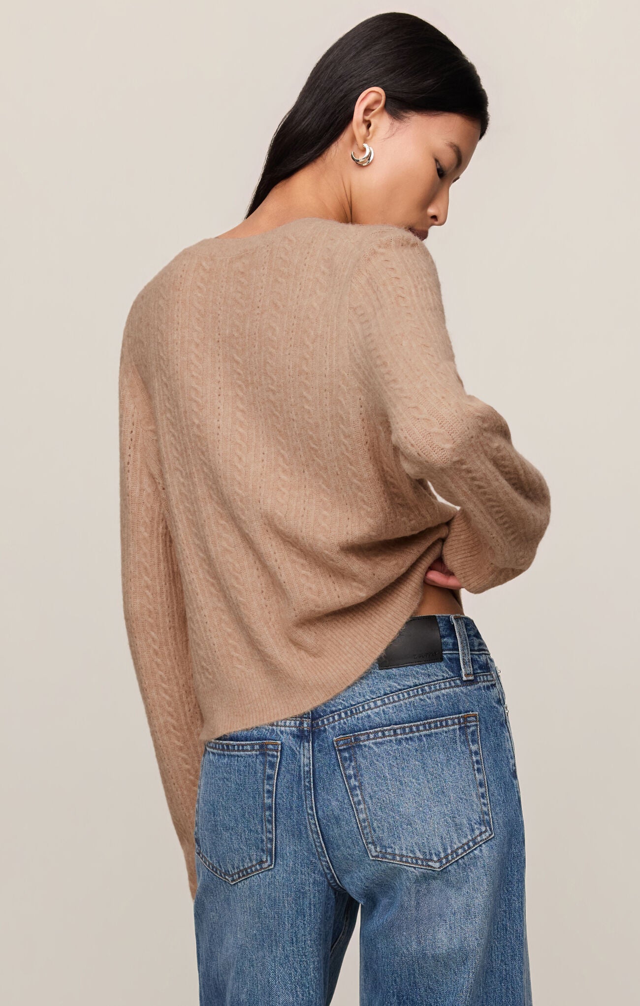 Z Supply Medina Pointelle Cardigan- Macaroon