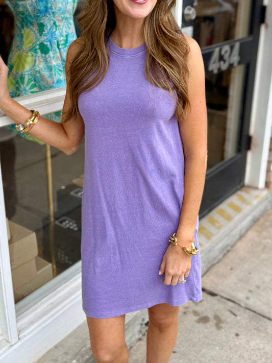 Peter Sleeveless Pocket Dress- Dusty Purple