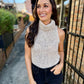 Saylor Turtleneck Sweater Tank- Oatmeal