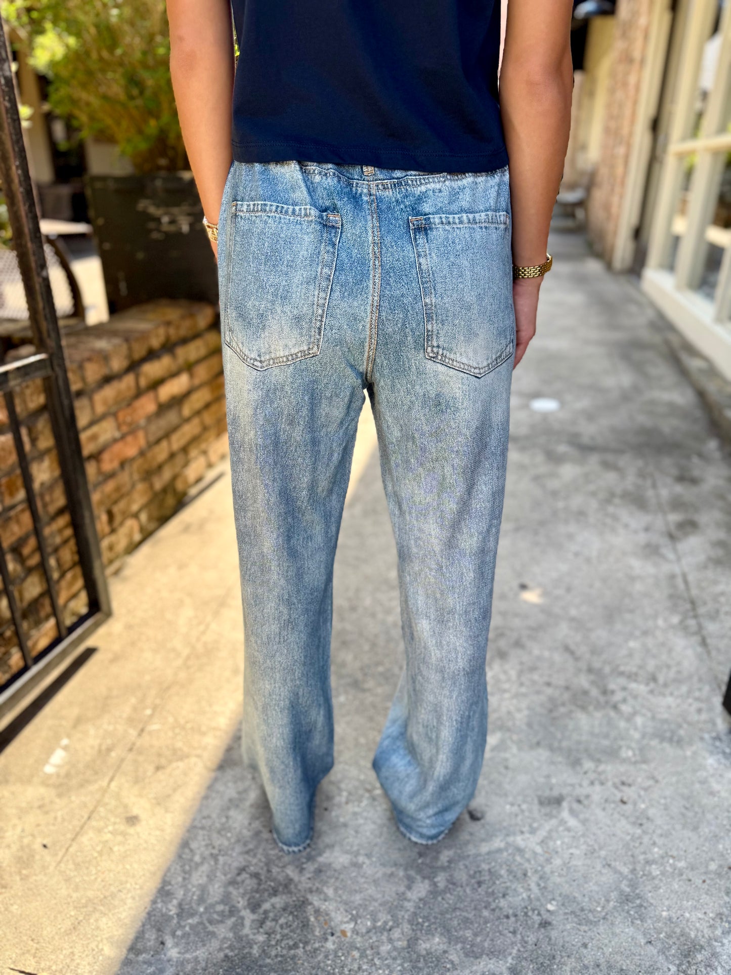 Jojo Denim Track Sweatpants