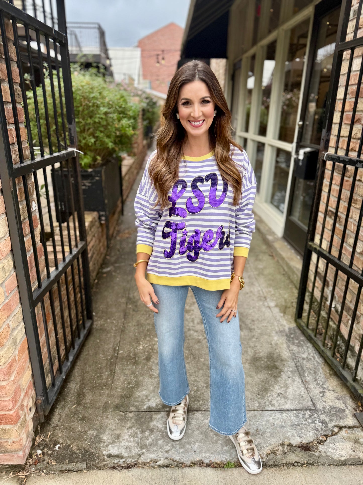 LSU Stripe Pullover