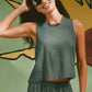 Z Supply Sloane Linen Tank- Everglade