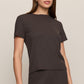 Z Supply Just Right Rib Tee- Cocoa Bean