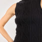 Tabitha Sweater Tank- Black