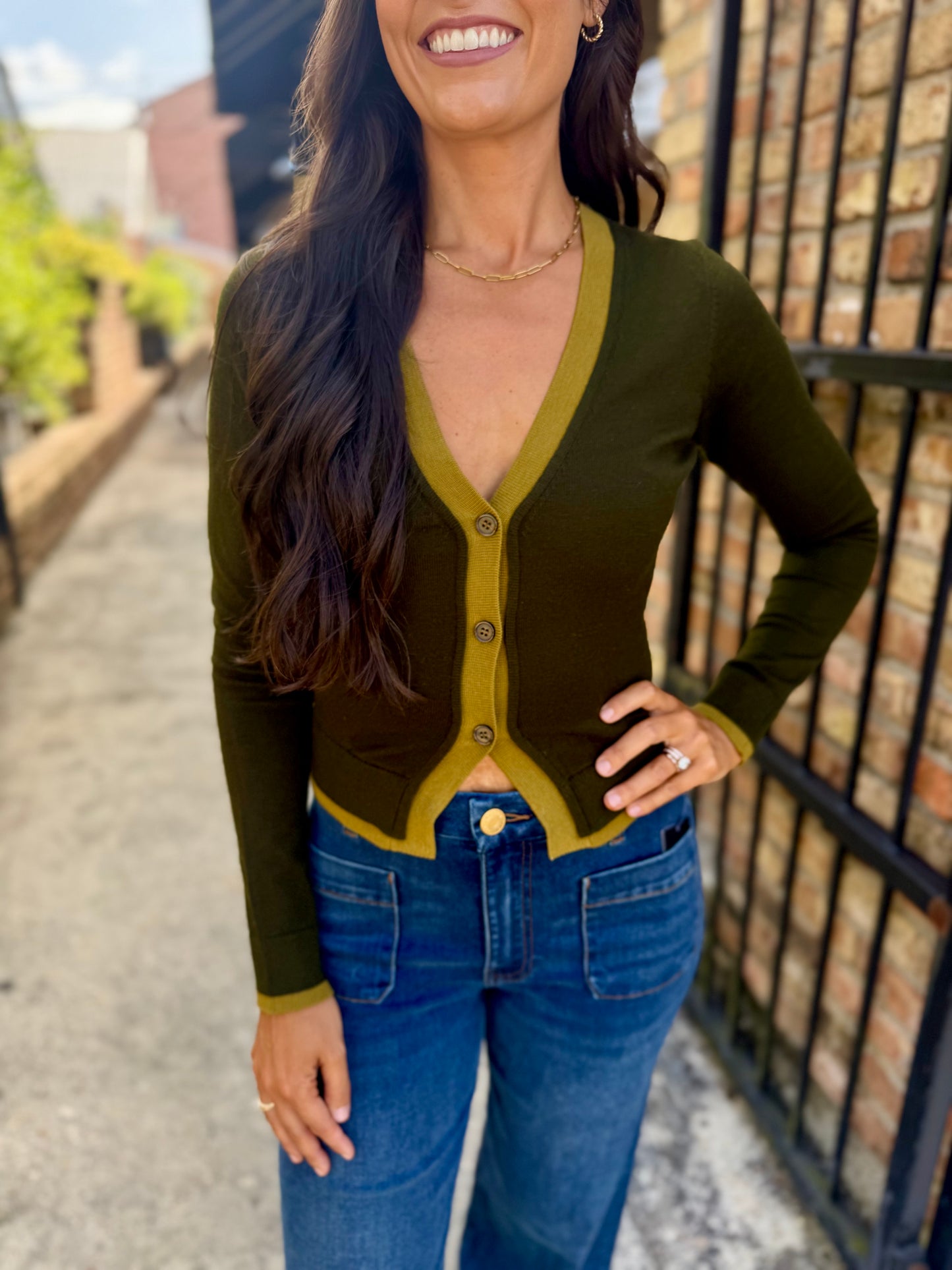 Arwen Cardigan- Dark Olive
