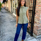 Ardis Stripe Top- Olive