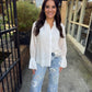 Vista Button Down Top- White