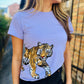 Tiger Wrap Around Tee- Lavender