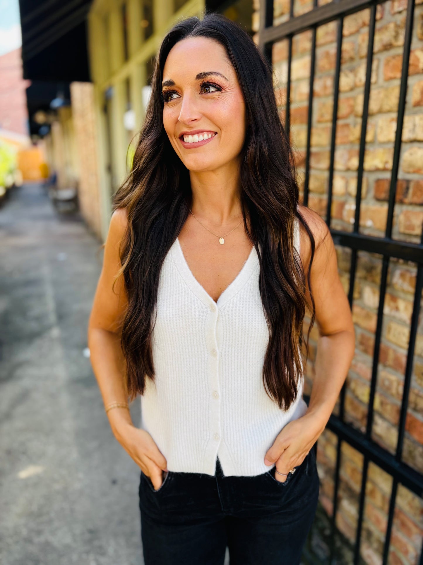 Z Supply Bryce Sweater Vest- Crystal