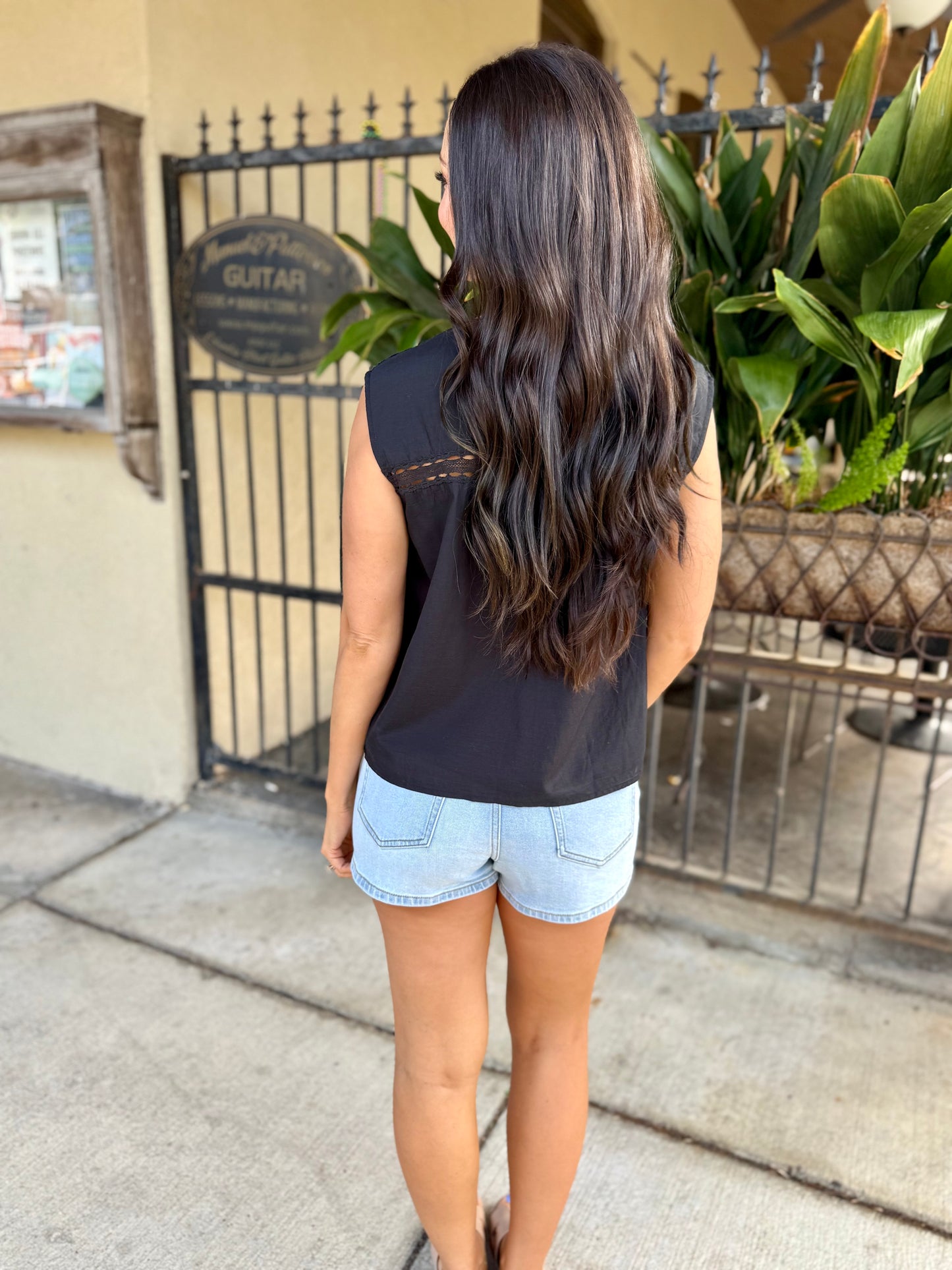 Jordan Sleeveless Top- Black