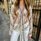 Lita Neck Tie Top- Snake