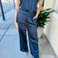 Sutton Satin Pants- Navy