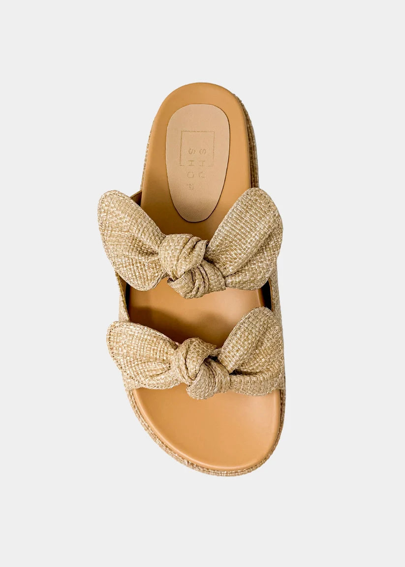 Kiki Platform Sandal- Raffia