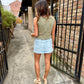 Meaux Denim Mini Skirt- Light Denim