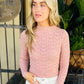 Pointelle Fitted Top- Dusty Rose