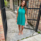 Z Supply New Light Crinkled Mini Dress- Rainforest