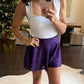 Leia Sequin Shorts- Purple