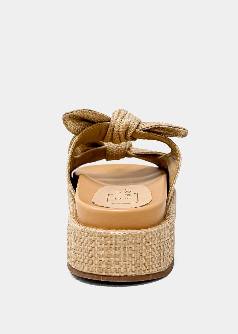 Kiki Platform Sandal- Raffia