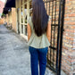 Ardis Stripe Top- Olive