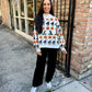 Witch Hat, Pumpkin & Cat Mockneck Sweatshirt