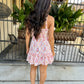 Mina Embroidery Mini Dress- White Combo