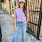 Darby Denim Top- Lavender