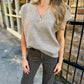 Mateo V-Neck Sweater Vest- Mocha