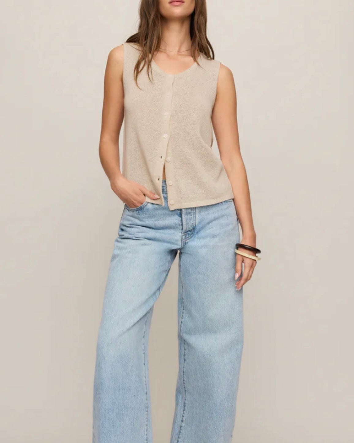 Z Supply Syd Sweater Vest- Sandstone