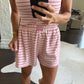 Nicole Striped Shorts- Pink/Rose