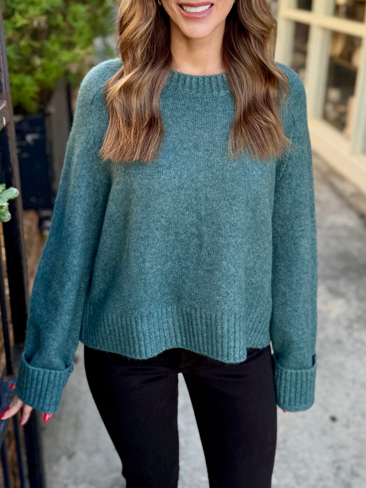 Z Supply Stand In Sweater- Emerald Cove