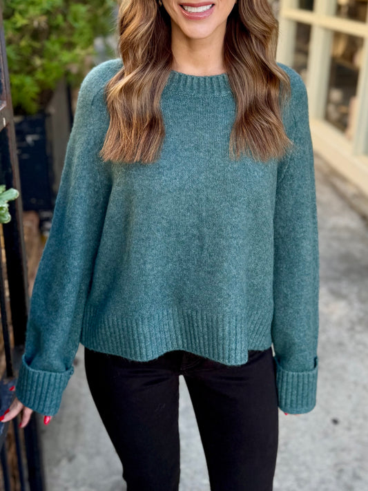 Z Supply Stand In Sweater- Emerald Cove