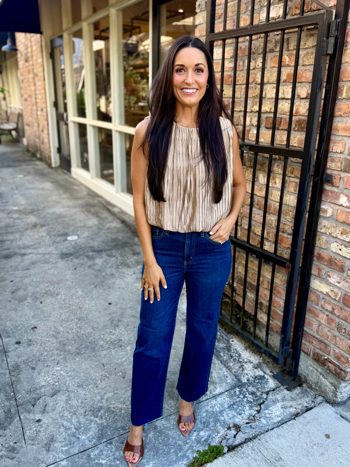 City Daze Top- Taupe