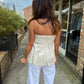 Barbara Strapless Top- Beige