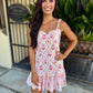 Mina Embroidery Mini Dress- White Combo