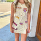 Queen LSU Scattered Logo Rhinestone Vest