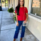 Crystal Sweater Top- Chili