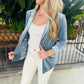 Ashley Velvet Blazer- Dusty Blue