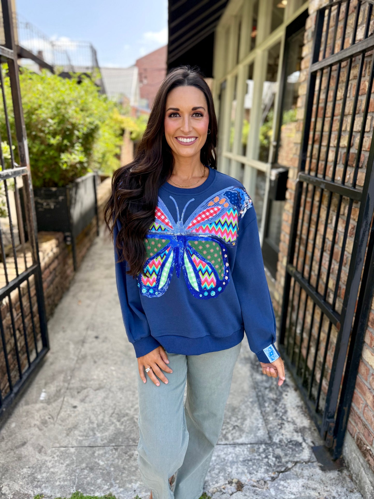 Queen Patchwork Butterfly Sweatshirt