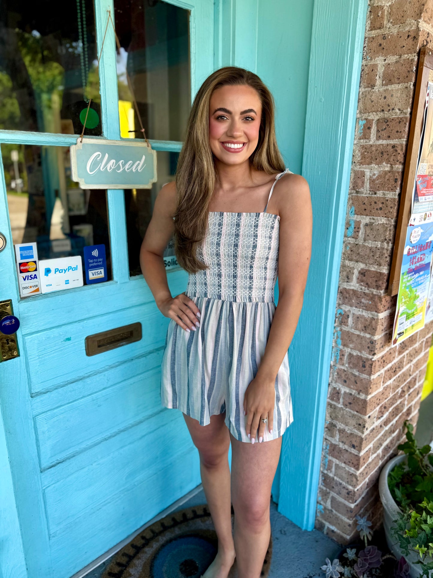 Sweetgrass Stripe Romper