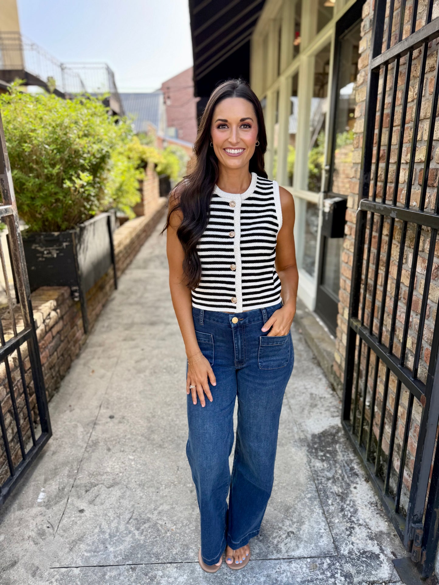 Manon Stripe Sweater Vest