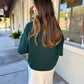 Fallow Flared Sweater Top- Green