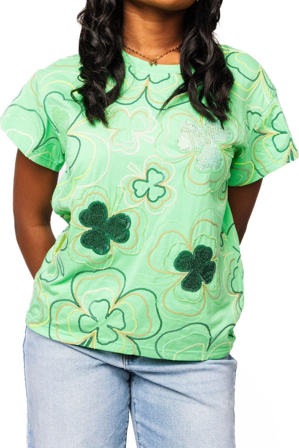 Queen Groovy Shamrock Tee
