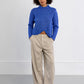 Asymmetrical Cable Sweater- Royal Blue