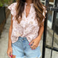 Regina Floral Ruffle Blouse