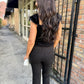 Madelyn Sweater Top- Black